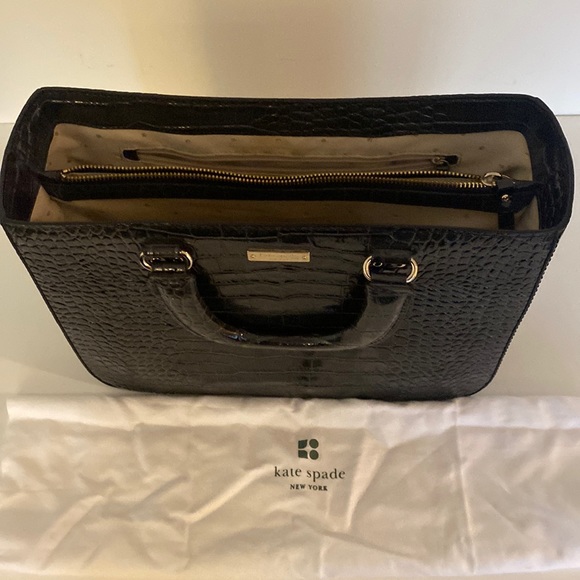 Kate Spade Dark Grey Crocodile Leather Embossed Bag. Comes with dust bag. - Picture 5 of 5